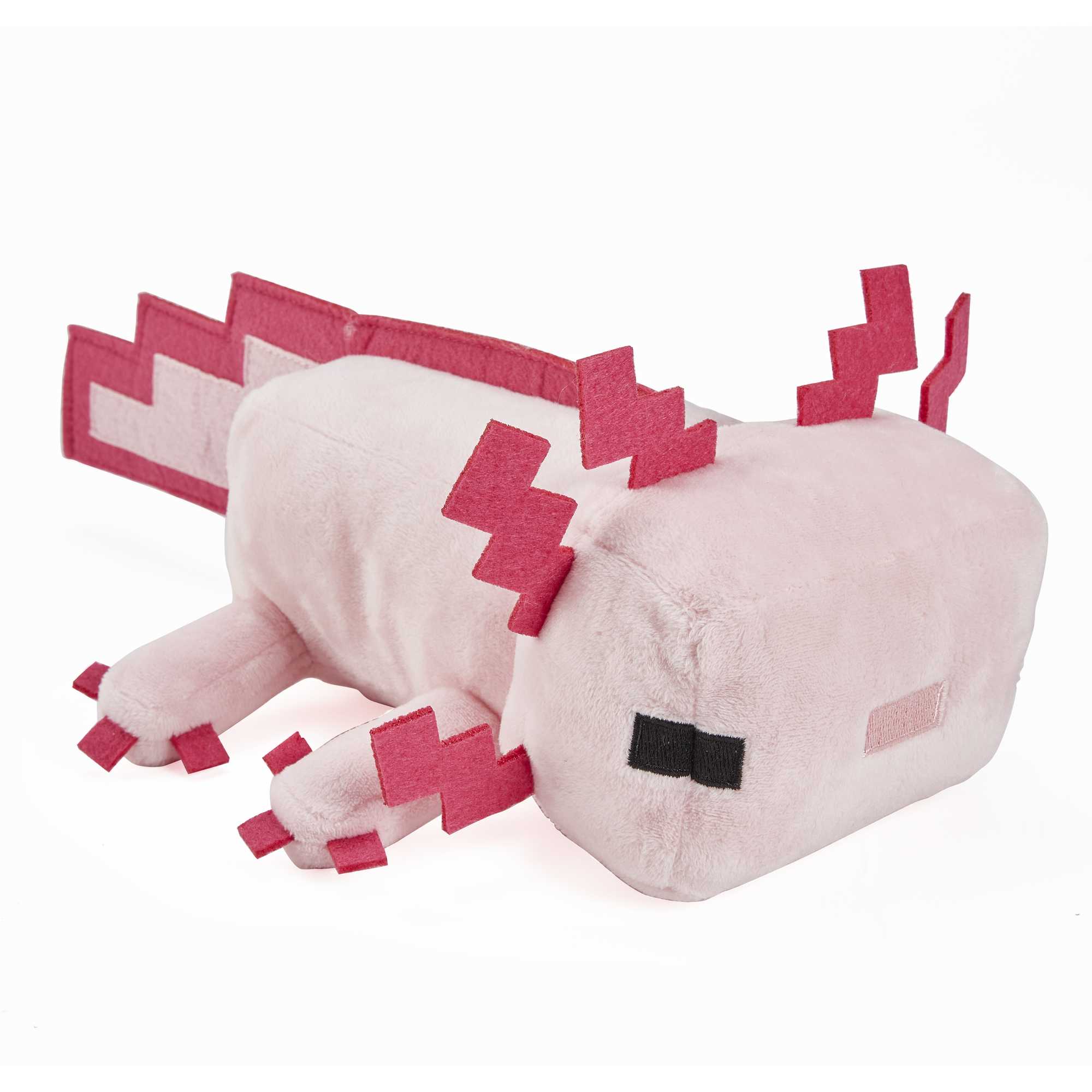 Pink Minecraft axolotl plush